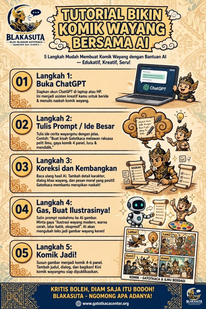 Tutorial Bikin Komik Wayang Bersama AI